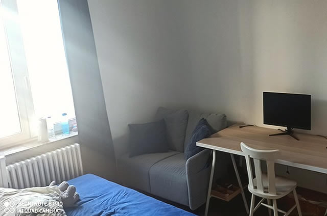 Dorm at the first floor 21 square meters in student house Leermarkt 31, Mechelen